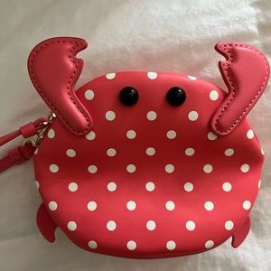 NWOT Kate Spade Polka Dot Crab Coin Purse